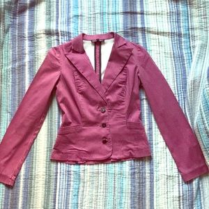 Pink and Black striped blazer